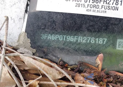 2015 Ford Fusion Se z USA, uszkodzony, nr VIN 3FA6P0T96FR278187